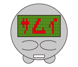 circle face 20 digital robot sticker #618157