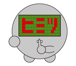 circle face 20 digital robot sticker #618158