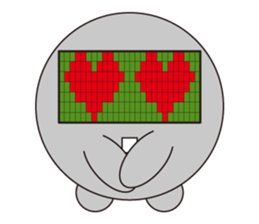 circle face 20 digital robot sticker #618160