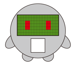 circle face 20 digital robot sticker #618161