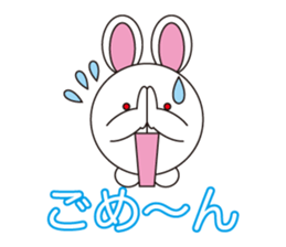 circle face 10 rabbit : for japanese sticker #618943
