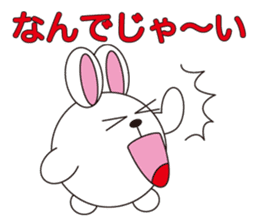 circle face 10 rabbit 1 : for japanese sticker #619085