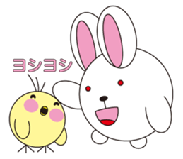 circle face 10 rabbit 1 : for japanese sticker #619098