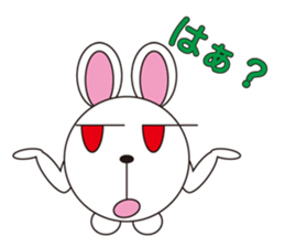 circle face 10 rabbit 1 : for japanese sticker #619101