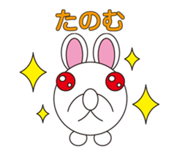 circle face 10 rabbit 1 : for japanese sticker #619102