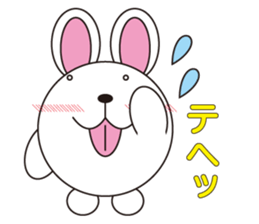 circle face 10 rabbit 1 : for japanese sticker #619103