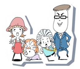 Friendly mashuroom family. Mana chu . sticker #619414