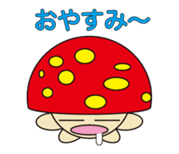 circle face 12 mushroom : for japanese sticker #619444