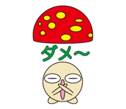 circle face 12 mushroom : for japanese sticker #619446