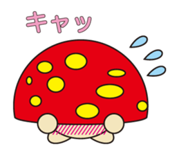 circle face 12 mushroom : for japanese sticker #619448