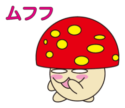 circle face 12 mushroom : for japanese sticker #619456