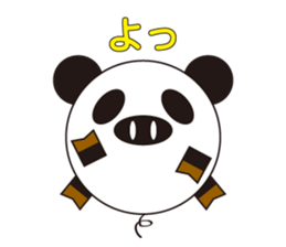 circle face 3 pig-panda : for japanese sticker #619682