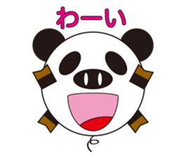 circle face 3 pig-panda : for japanese sticker #619683