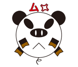 circle face 3 pig-panda : for japanese sticker #619684