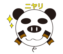 circle face 3 pig-panda : for japanese sticker #619689