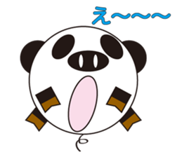 circle face 3 pig-panda : for japanese sticker #619696
