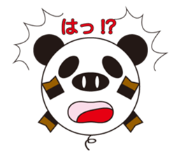 circle face 3 pig-panda : for japanese sticker #619698