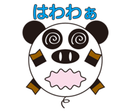 circle face 3 pig-panda : for japanese sticker #619701
