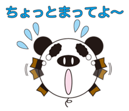 circle face 3 pig-panda : for japanese sticker #619703