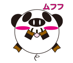 circle face 3 pig-panda : for japanese sticker #619706