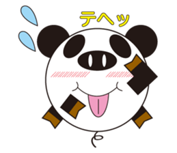 circle face 3 pig-panda : for japanese sticker #619707