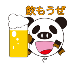 circle face 3 pig-panda : for japanese sticker #619709