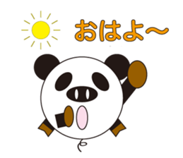 circle face 3 pig-panda : for japanese sticker #619712