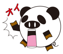 circle face 3 pig-panda : for japanese sticker #619714