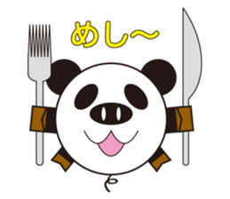 circle face 3 pig-panda : for japanese sticker #619719