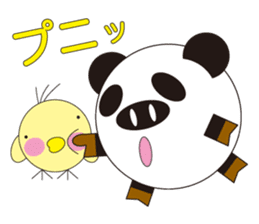 circle face 4 pig-panda : for japanese sticker #619737