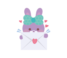 Small rabbit fell in love. sticker #620130