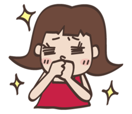 cute expression  stamp sticker #620907