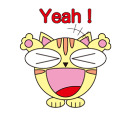 circle face 6 cat sticker #621703