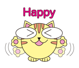 circle face 6 cat sticker #621704