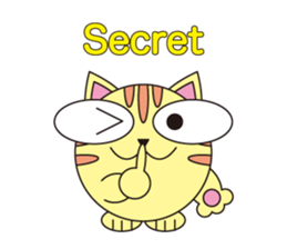 circle face 6 cat sticker #621712