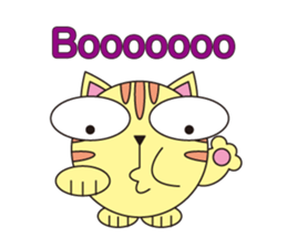 circle face 6 cat sticker #621716