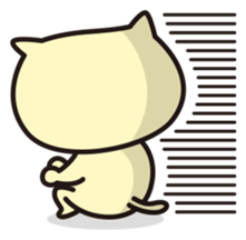 The cat of double chin sticker #623011