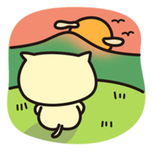 The cat of double chin sticker #623031