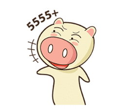 Ood Ood joyful pig sticker #625118