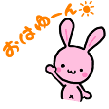 Pink rabbit sticker #625602