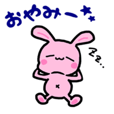 Pink rabbit sticker #625603