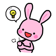 Pink rabbit sticker #625607