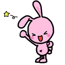 Pink rabbit sticker #625608