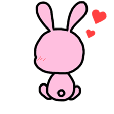 Pink rabbit sticker #625609