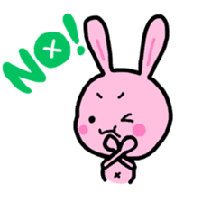 Pink rabbit sticker #625611