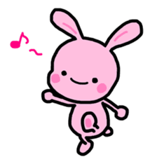 Pink rabbit sticker #625612