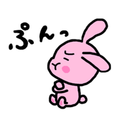Pink rabbit sticker #625613