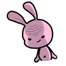 Pink rabbit sticker #625615