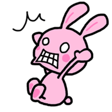 Pink rabbit sticker #625618