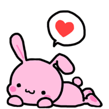 Pink rabbit sticker #625619